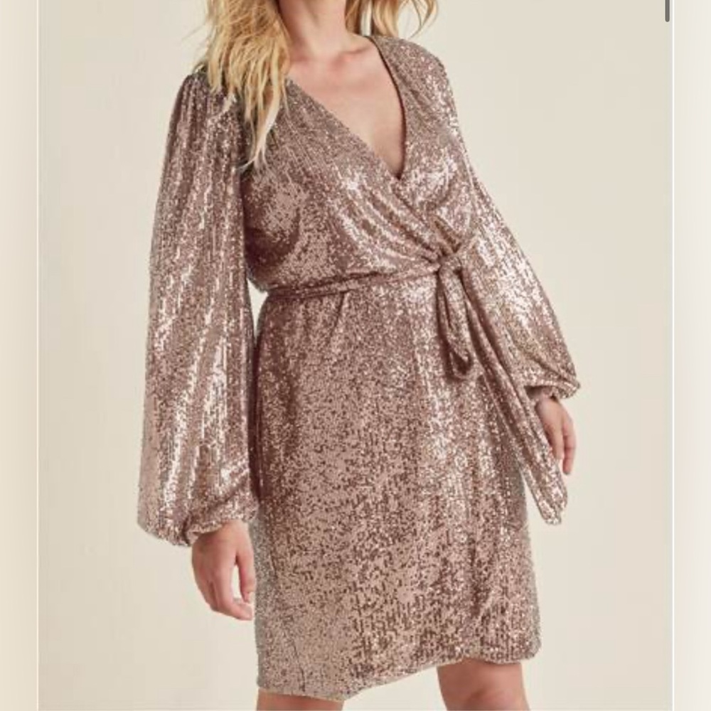 Venus Sequin Wrap Dress - Plus Size 2X - NWT
